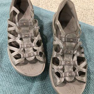 Silver Wedged Sandal